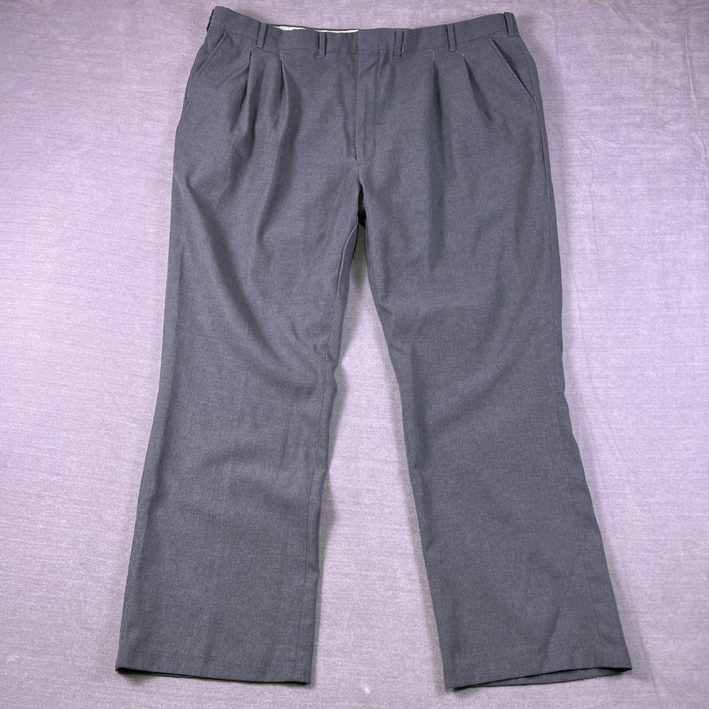 Geoffrey Beene Beene Britches Pleated Mid Rise Dress Pants Mens 41x28.5 Gray